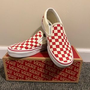 Red Checkerboard Slip-on Vans